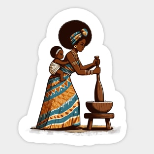 Afrocentric Mother And Baby Sticker